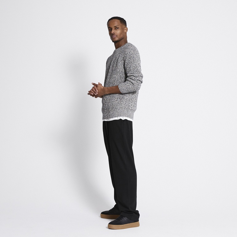 Rib-knit sweater "Rob Twisted" Black